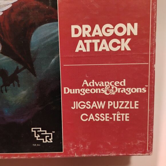 Dragon Attack 1984 Jigsaw Puzzle Advanced Dungeons & Dragons 1000 pc COMPLETE - Picture 6 of 8
